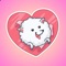 Fluffy White Dog Stickers