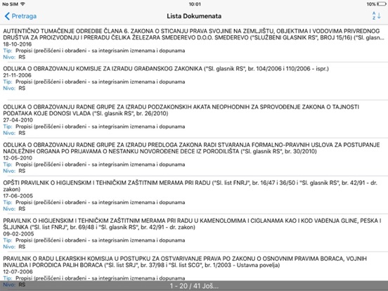 Paragraf Lex iPad screenshot 2 - Business app