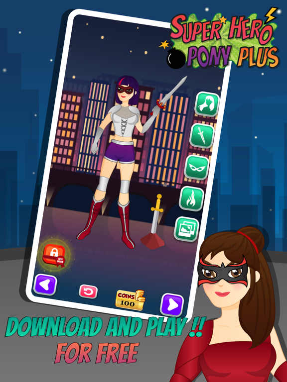 Dress Up Super Hero Pony Plus - My little Games iPad screenshot