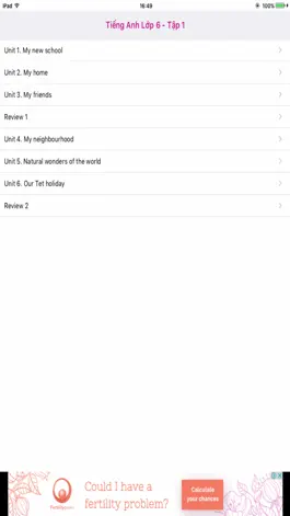 Game screenshot Tieng Anh 6 - English 6 - Tap 1 mod apk