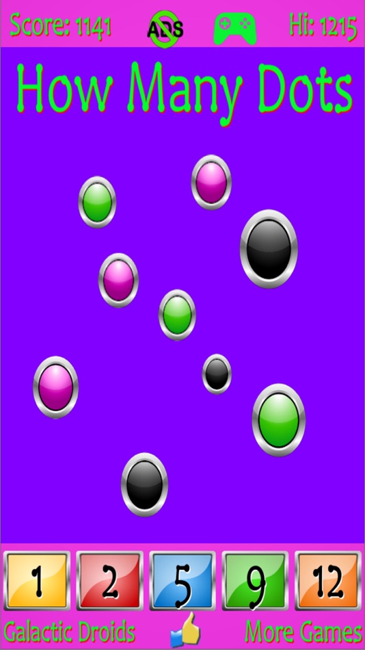 #3. How Many Dots (iOS) By: Galatic Droids