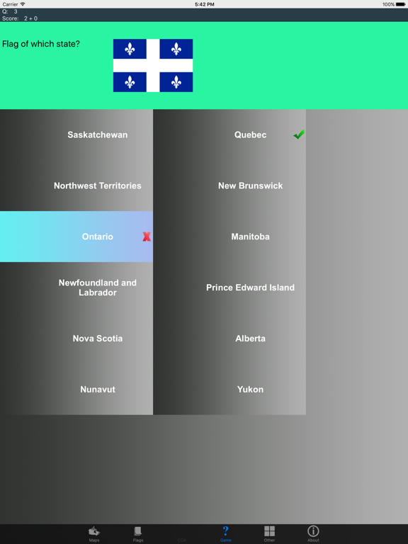 Canada Province Flags, Maps, Info iPad screenshot
