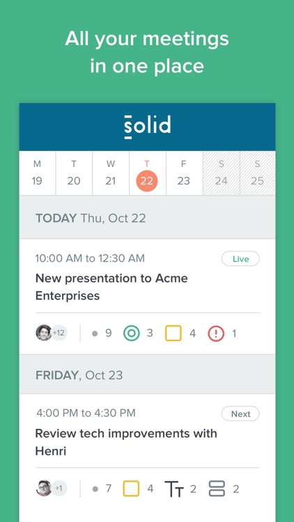 Solid: Productive and Actionable Meetings screenshot-0