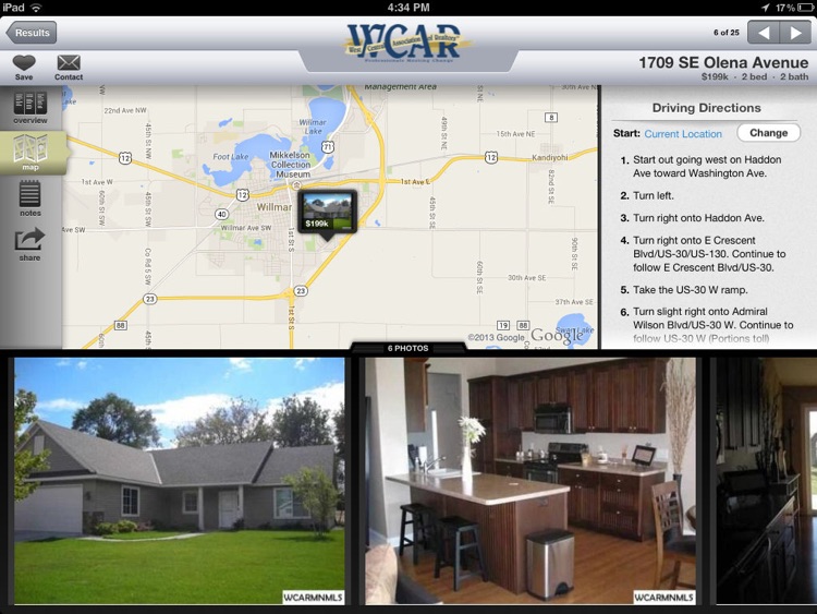 WCAR Homes For Sale for iPad