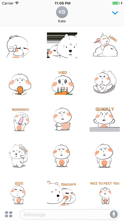 Clyde The Cute Dog Animated English Stickers