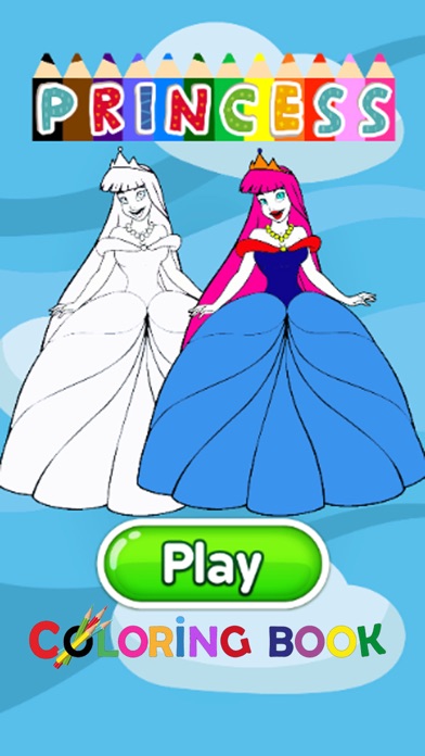 Cute Princess Easy and Fun Coloring Pages For Girl app screenshot
