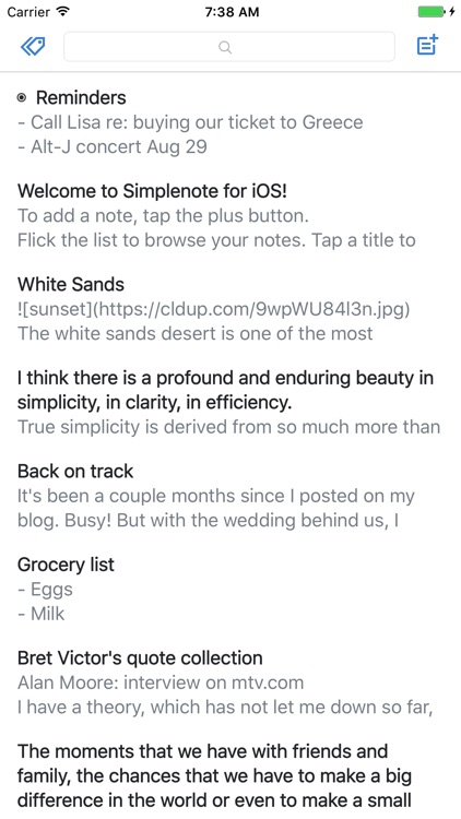 Simplenote screenshot-0