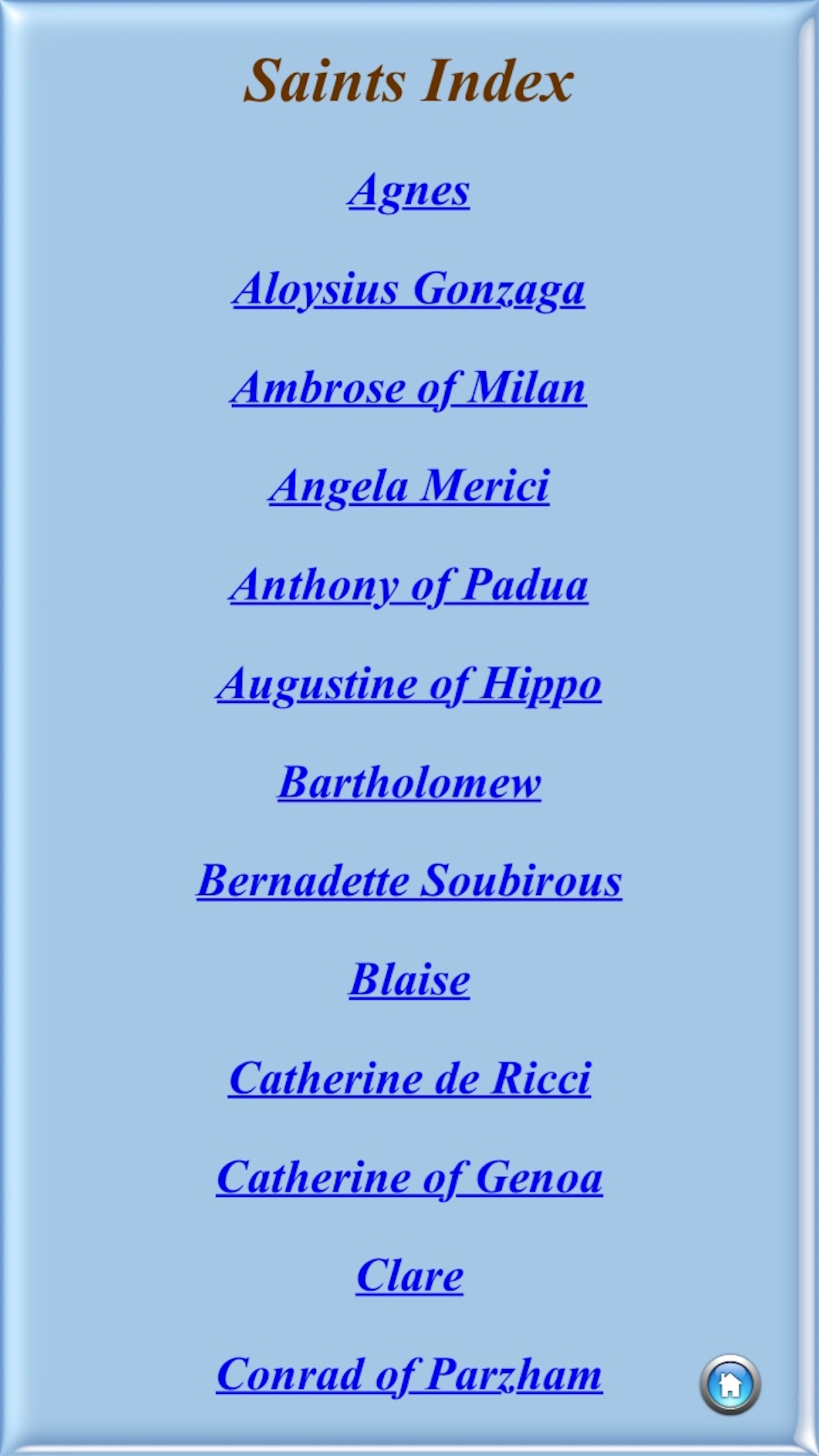 Saints In Christ