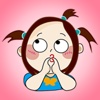 Naughty Girl with Big Eyes - Funny Stickers!