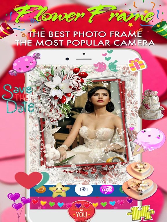 Screenshot #5 pour Image de fleur de caméra cadres, roses de collage