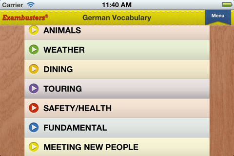 GCSE German Prep Flashcards Exambusters screenshot 2