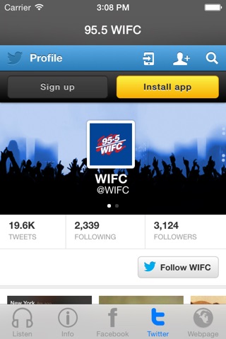 95.5 WIFC screenshot 3