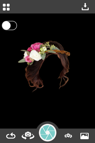 Wedding Flower Crown Hairstyle Photo Editor - náhled