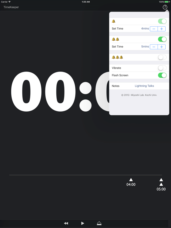 TimeKeeper for Presentation iPad screenshot