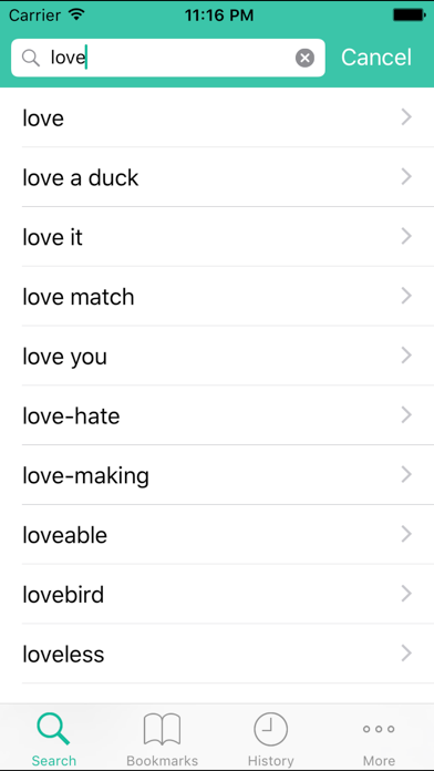 Screenshot #1 pour English Thai Dictionary (พจนานุกรม english ไทย)