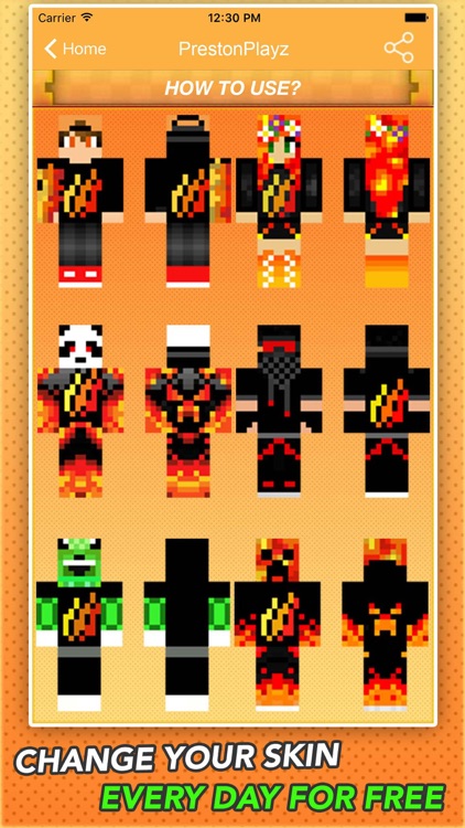 minecraft pe skins iphone