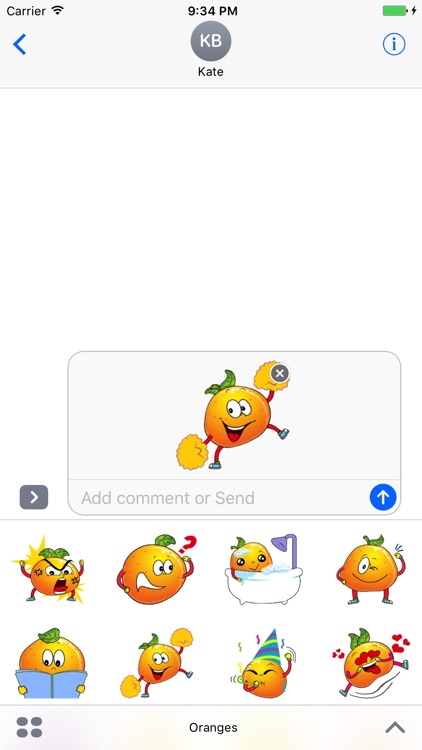 Emoji Oranges Stickers