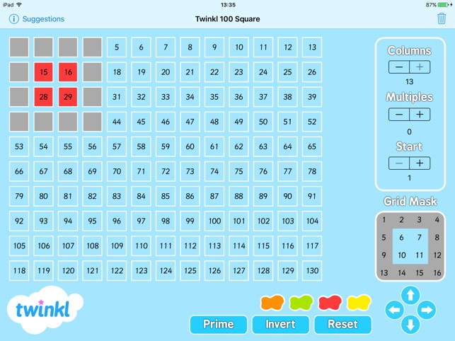 Twinkl 100 Square Number Grid(圖3)-速報App