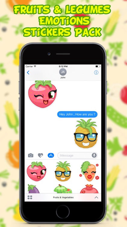 Fruits & Legumes Emotions Stickers Pack
