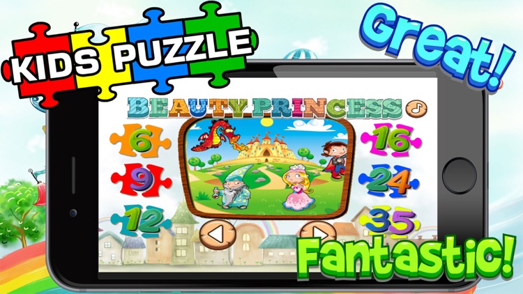 Princess Cartoon Jigsaw Puzzle for Girl and Kid HD