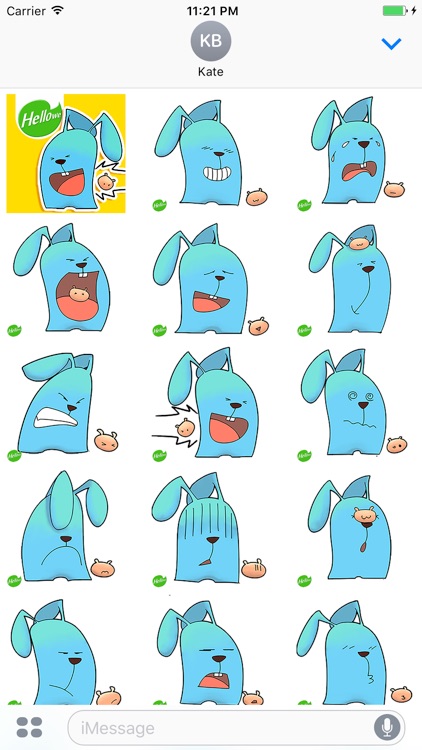 Hellowe Stickers: Blue Puppy