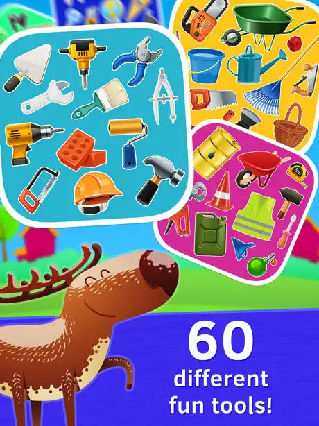 Baby matching game. Building Tools