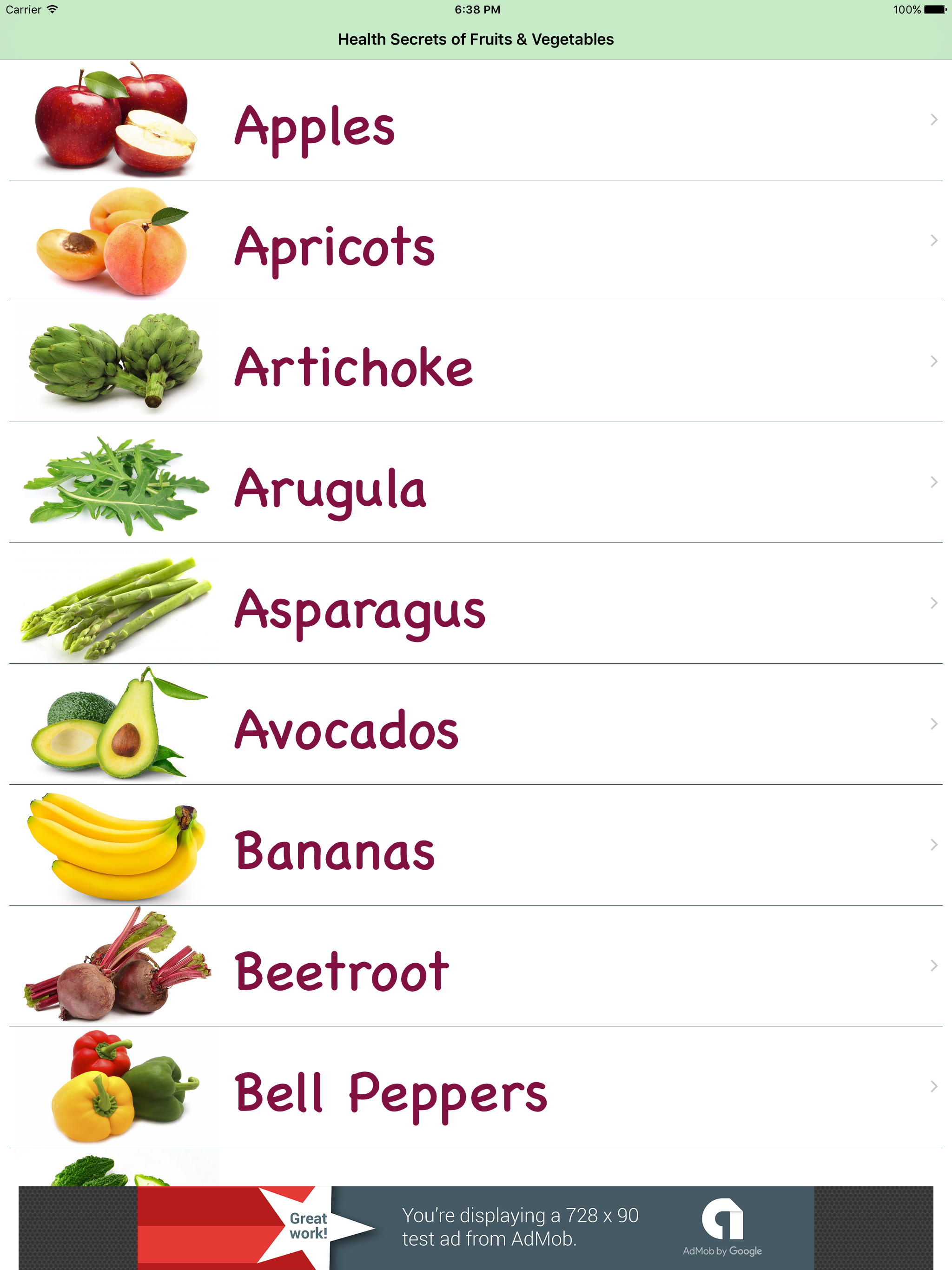 Health Facts of Fruits and Vegetables screenshot 6