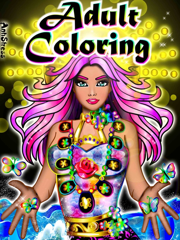 Adult Coloring Books with Fun Games for Adults iPad screenshot