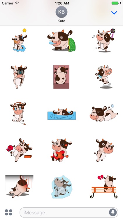 Dairy Cows Animated Stickers