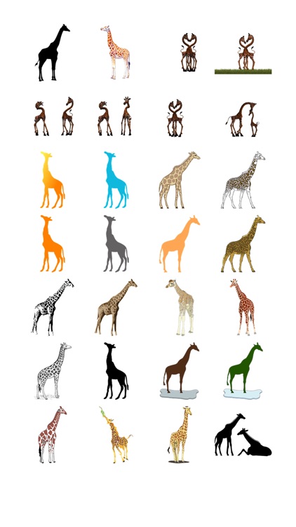 Jungle Giraffes Two Sticker Pack