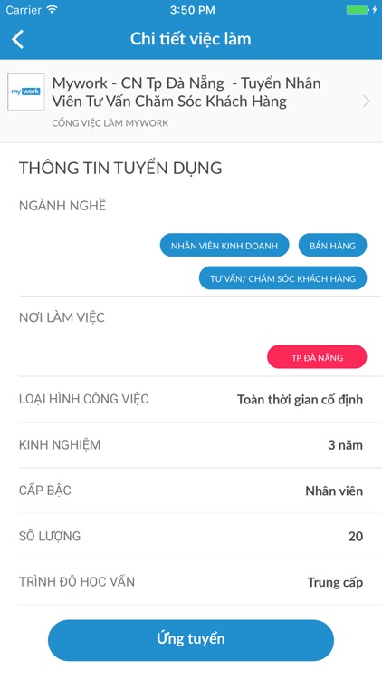 MyWork - Mạng xã hội tuyển dụng, việc làm hàng đầu screenshot-4