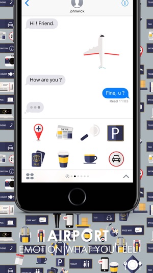Airport Stickers Emoji Keyboard(圖2)-速報App