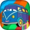 Educational coloring book for kids to color or paint vehicles drawings & images