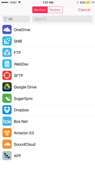 Captura de pantalla de Waver Cloud Music Player en iPhone 4