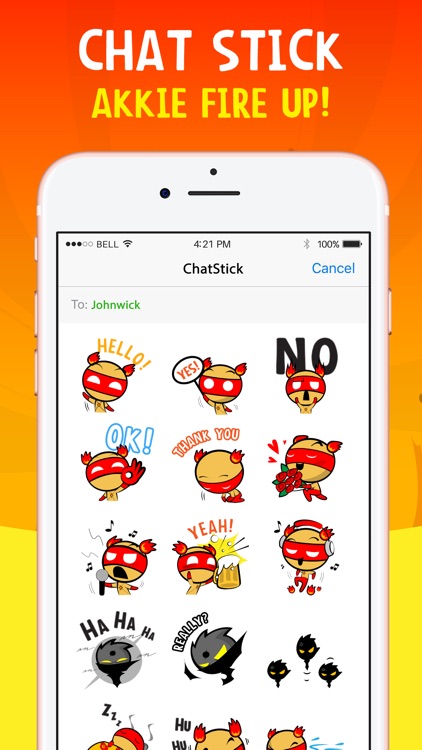 Akkie Fire Up! Stickers for iMessage