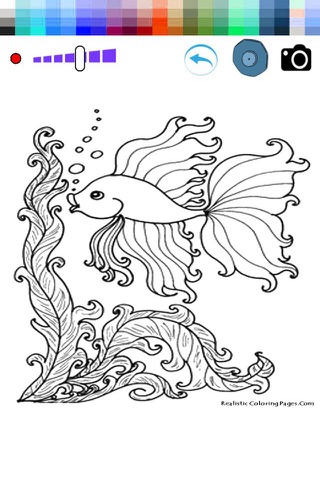Learning Alphabet Ocean Animals Coloring Book screenshot 2