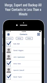 vcard contacts backup - copy & export address book iphone screenshot 1