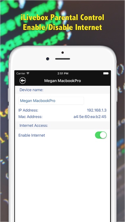 iLivebox Parental Control
