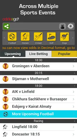 Game screenshot Odds2Go compare odds football racing & all sports hack
