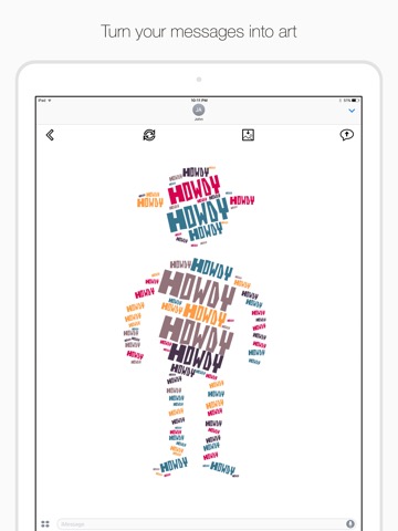 Text Mess - turn your messages into artのおすすめ画像1