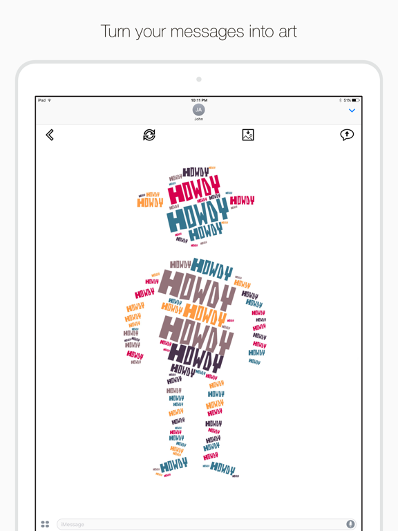 Screenshot #4 pour Text Mess - turn your messages into art