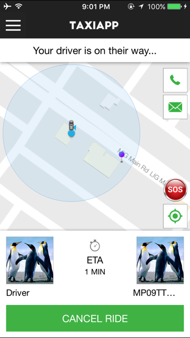 TaxiApp - Customer screenshot 2