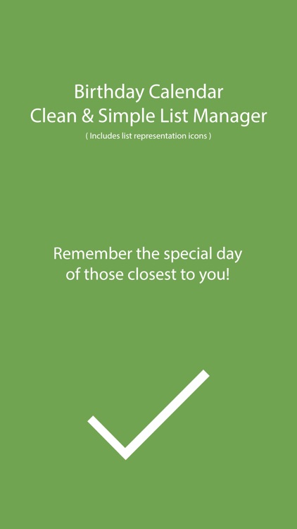 Birthday Calendar - Clean & Simple List Manager