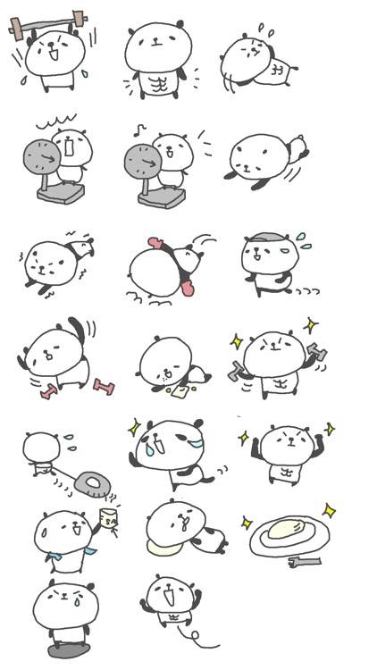 Athlete Panda Stickers!