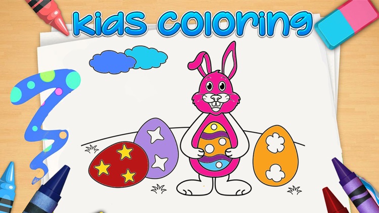 Easter Coloring Book For Kids! Draw, Color & Paint