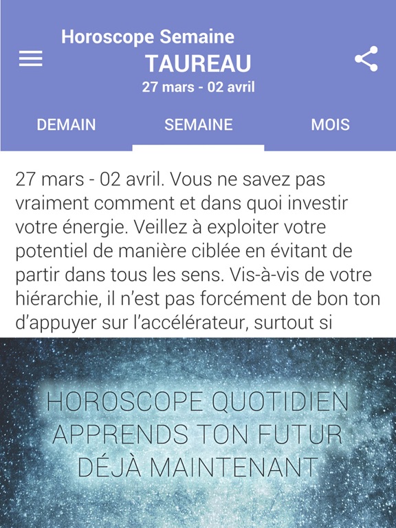 Screenshot #6 pour Horoscope. Horoscope quotidien