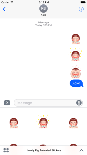 Lovely Pig Animated Stickers For iMessage(圖4)-速報App