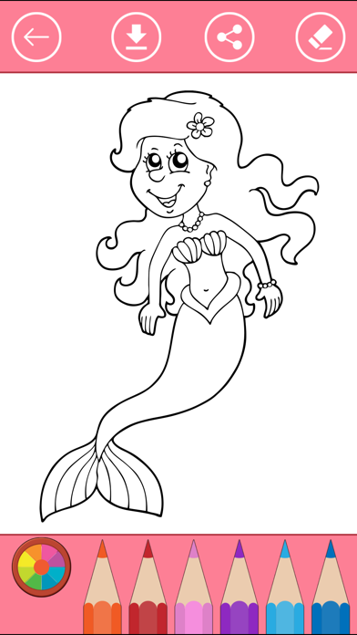 Screenshot #2 pour Livre De Coloriage Princesse De Sirène