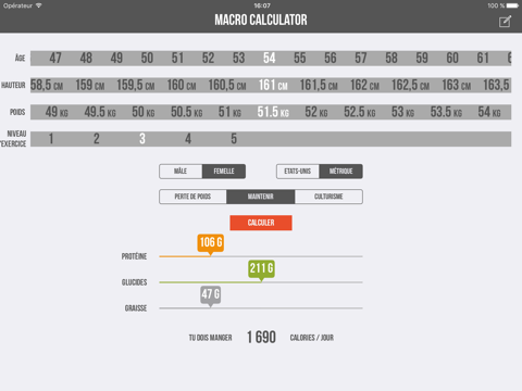 Screenshot #6 pour Macro Calculatrice - Mifflin-St Jeor Formula