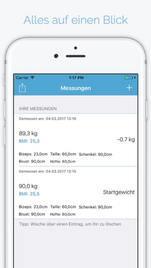 Meine Körpermaße - Gewicht und Maße kontrollieren(圖2)-速報App